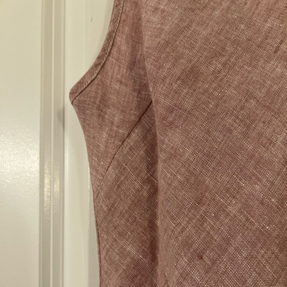 Premium Linen Maxi Dress (purle, V-neckline and back) - Picture 2 of 9